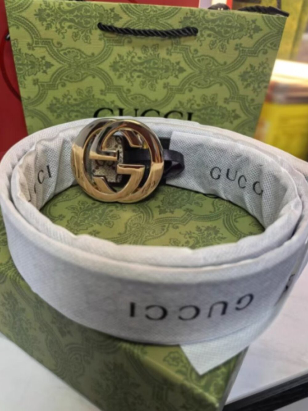 Black Gucci GG Belt | 90cm